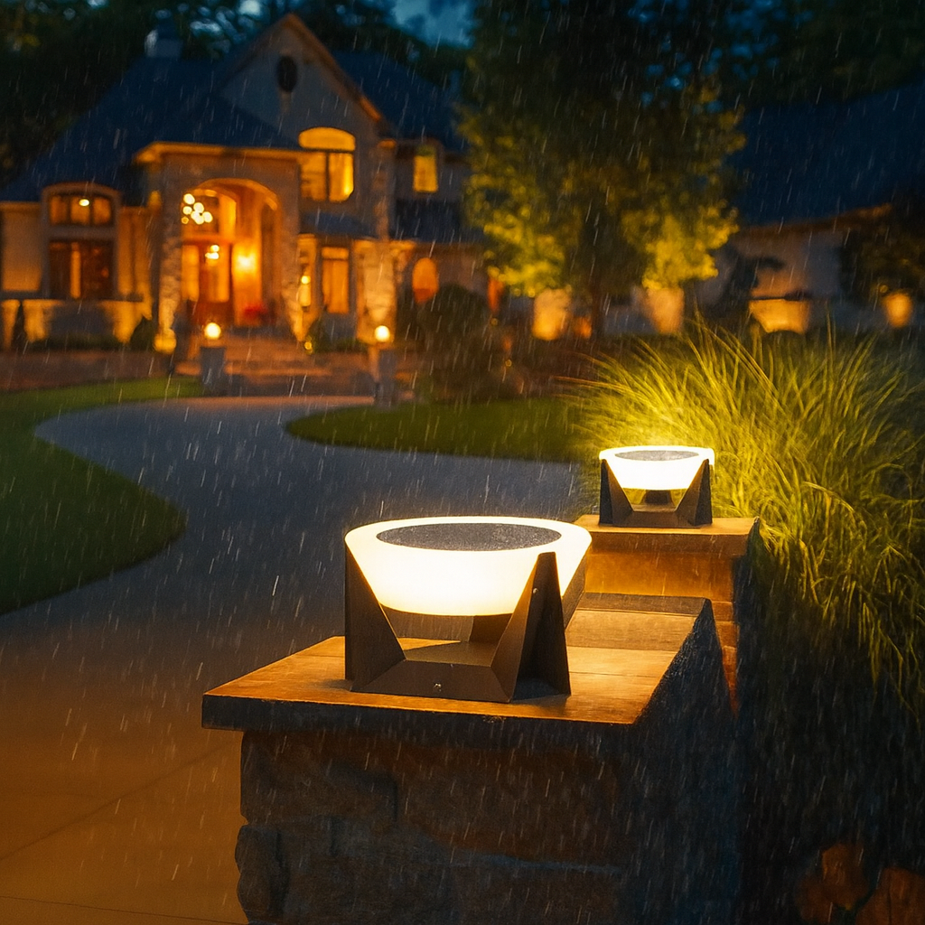 Lámpara Solar de Terraza para una Iluminación Elegante y Eficiente