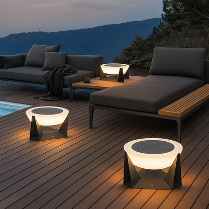Lámpara Solar de Terraza para una Iluminación Elegante y Eficiente