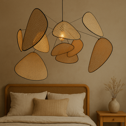 Bria's Handwoven Rattan Pendant Light