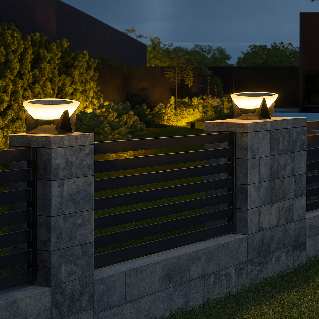 Lámpara Solar de Terraza para una Iluminación Elegante y Eficiente