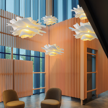 Luminaire Suspendu Fleur de Feuille Élégante