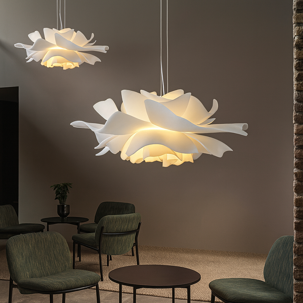 Luminaire Suspendu Fleur de Feuille Élégante