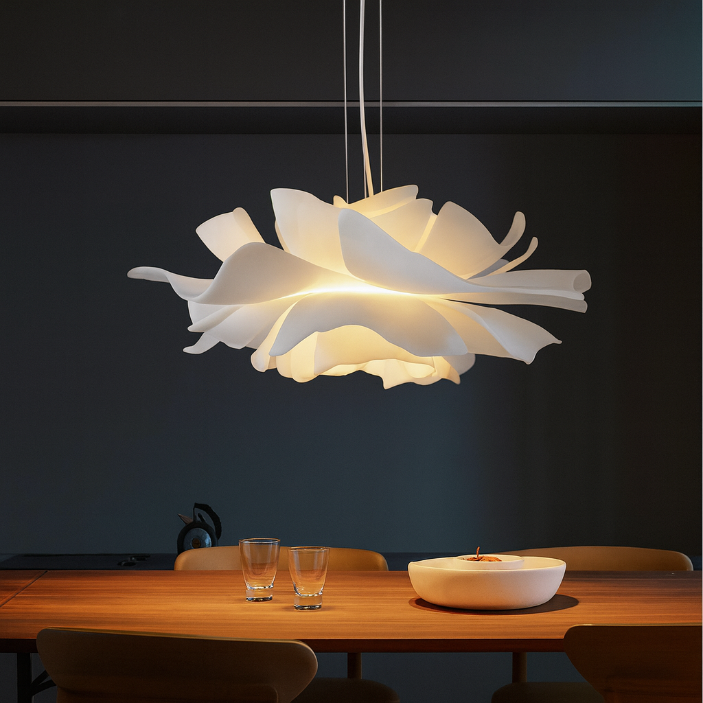 Luminaire Suspendu Fleur de Feuille Élégante