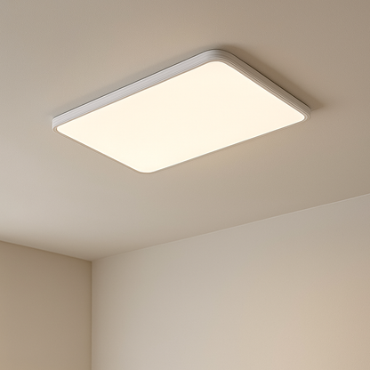 Lustre de plafond carré blanc élégant