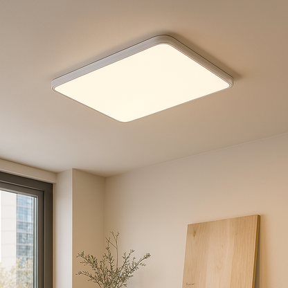 Lustre de plafond carré blanc élégant