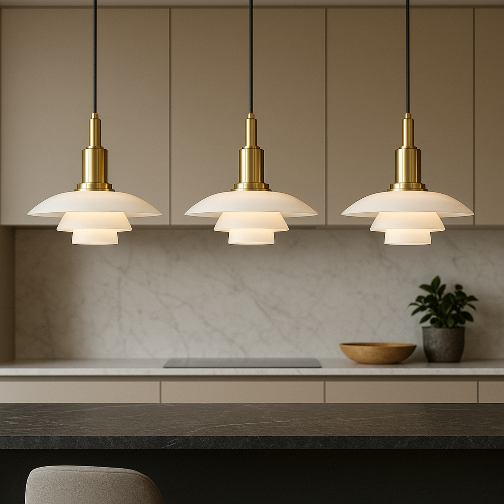 П Pendant Light Ø3/4 with Elegant Danish Designer Touch