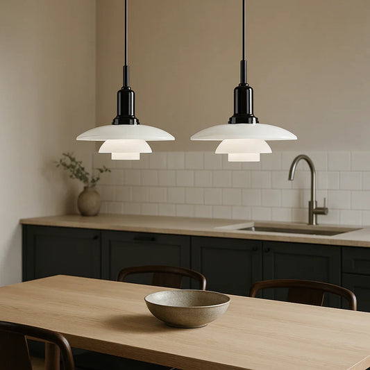 Two- or Three-Head Danish Designer Pendant Light