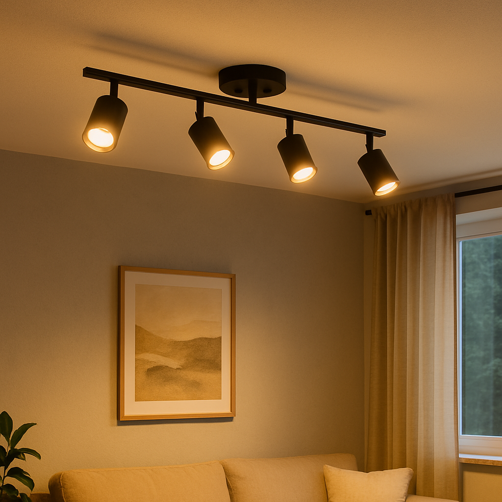 Stylish Modern 4-Head Ceiling Light for Bright and Elegant Spaces