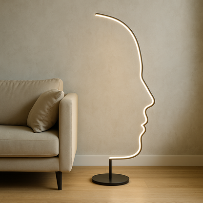 élégante lampe de sol pour visage