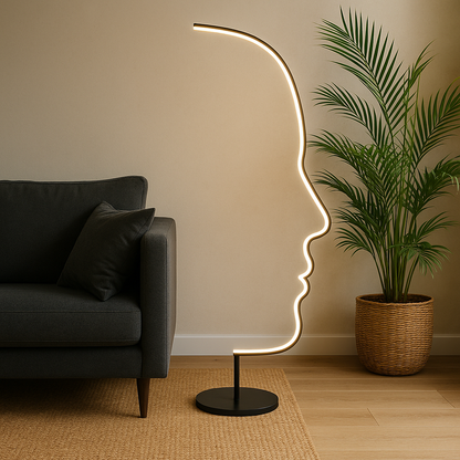 élégante lampe de sol pour visage