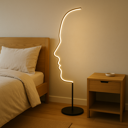 élégante lampe de sol pour visage