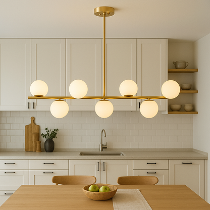 Lustre de Mesa de Cocina Dorado Elegante