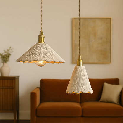 Lustre suspendu en ciment élégant pour un éclairage moderne