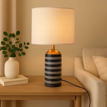 Rexo Marble Table Lamp – Elegant Marble Finish for Modern Homes