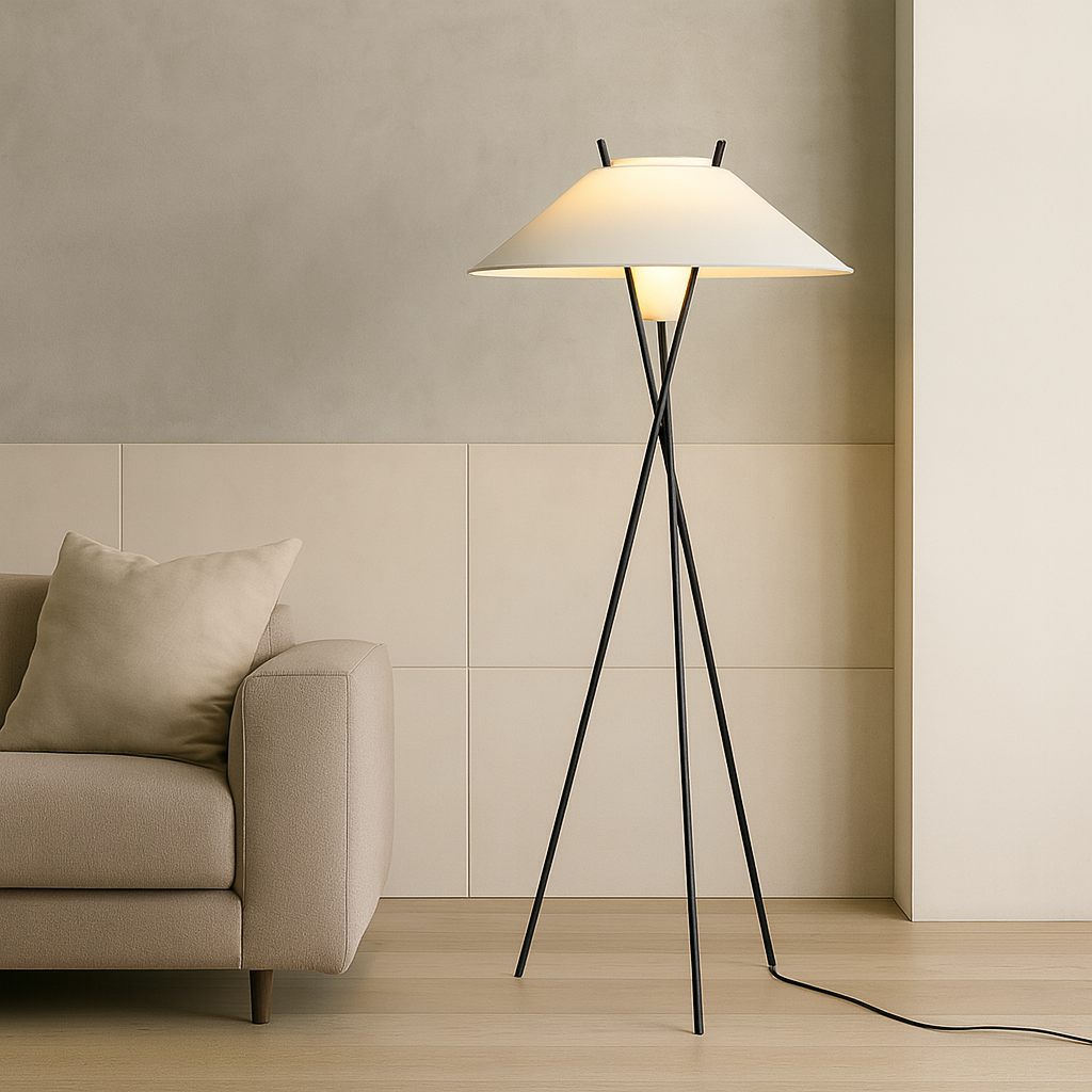Lampada da terra in tessuto Jubilee per un'illuminazione elegante e moderna