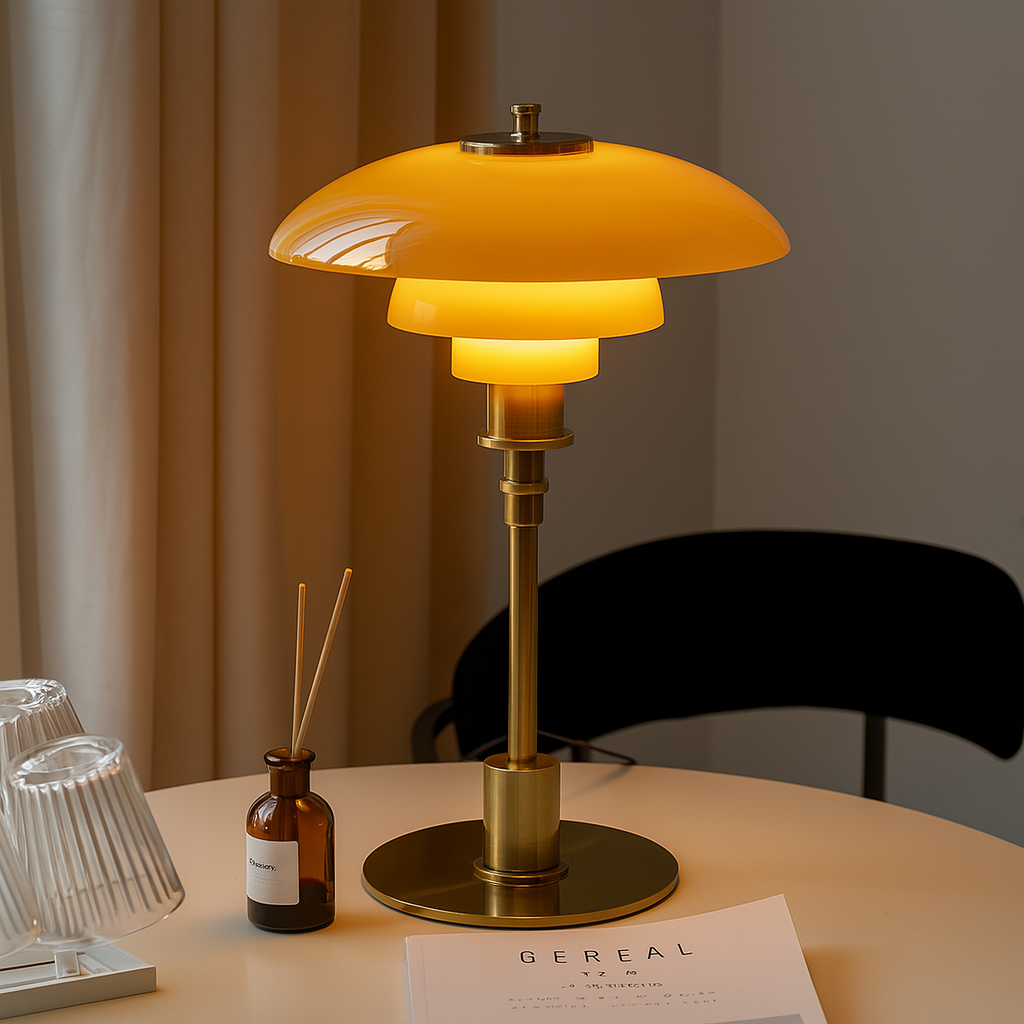 Elegant Dansk Designer Bordlampe, Der Tilføjer Stil og Lys til Dit Rum