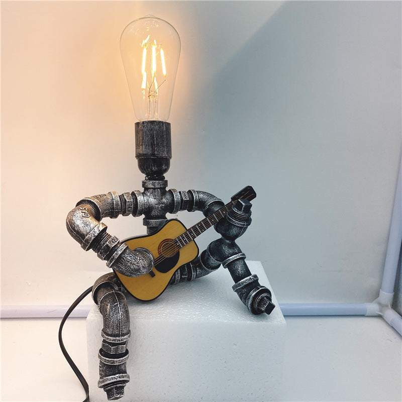 Chill Guitar Player Retro Table Lamp Glow Ambiance