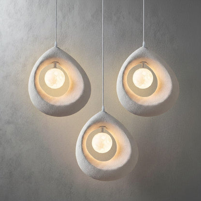 Circular Wabi-Sabi Pendant Light