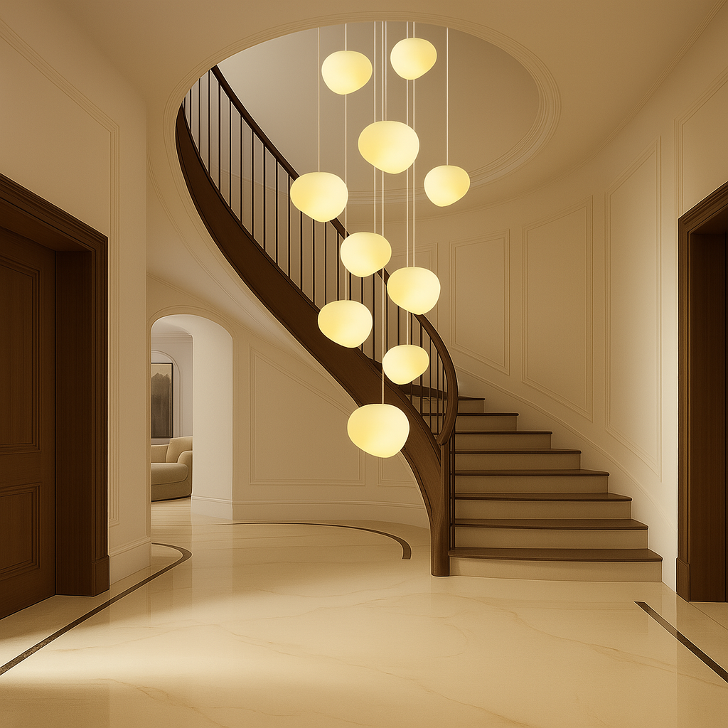 Lustra Nórdica Creativa para Escaleras Elegante y Moderna
