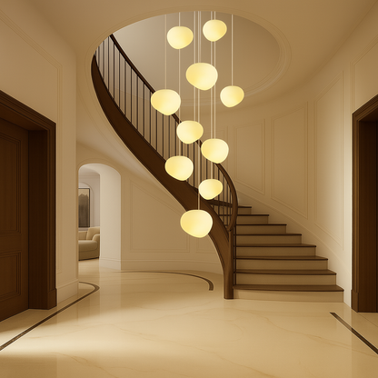 Nordic-Inspired Creative Staircase Chandelier