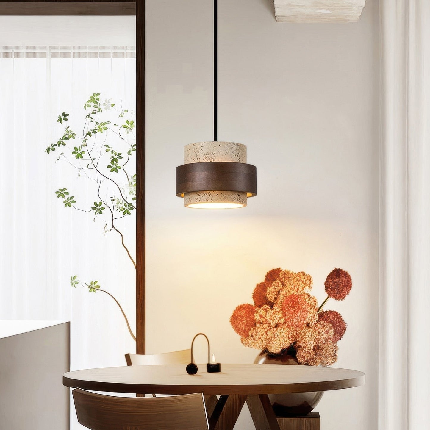 Ascend Retro Stone Wabi-Sabi Pendant — Timeless Natural Beauty in Imperfection
