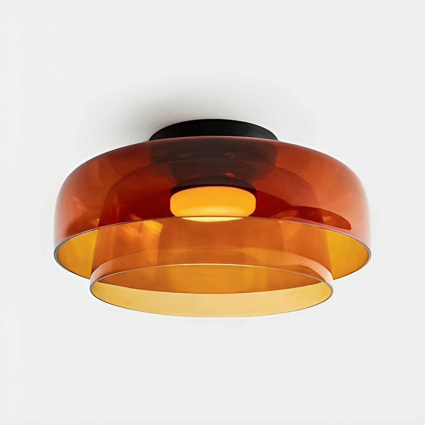 Nordic Bauhaus elegante mehrschichtige Pendelleuchte aus Glas