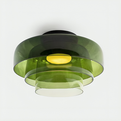 Nordic Bauhaus elegante mehrschichtige Pendelleuchte aus Glas