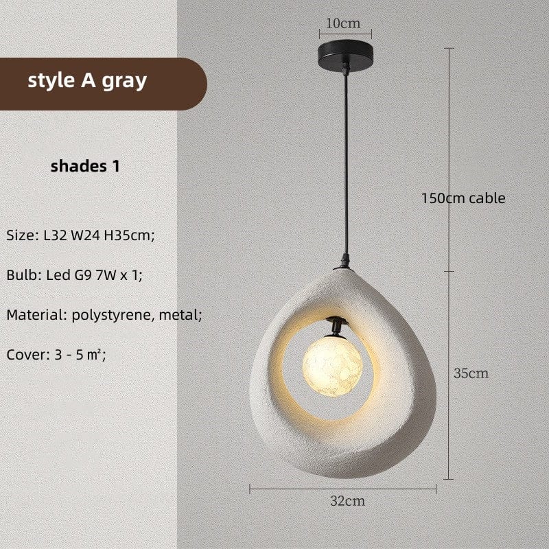 Circular Wabi-Sabi Pendant Light