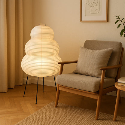 Elegance Rice Paper Floor Lamp for a Warm and Cozy Atmosphere