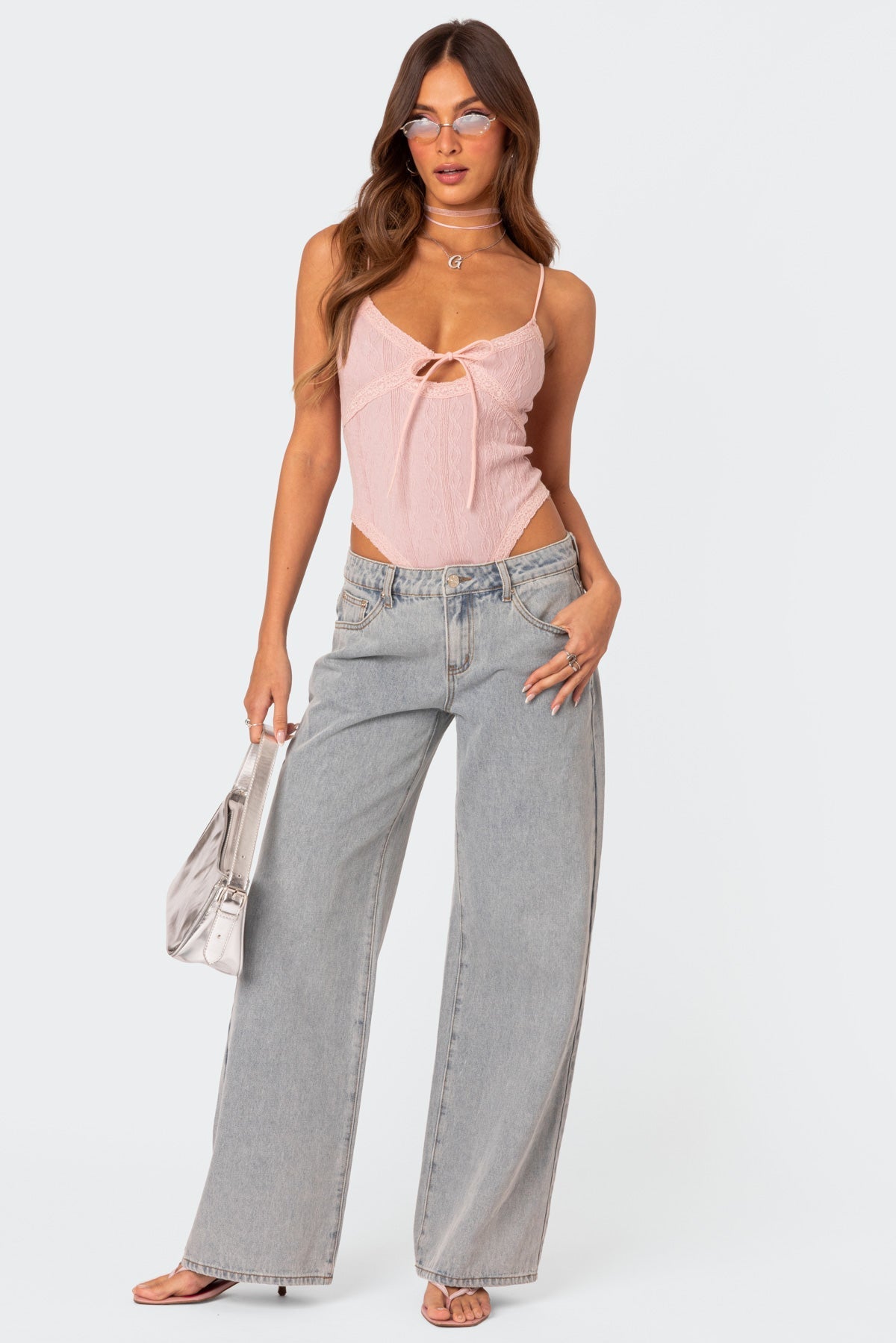 Emma | Oversized Jeans met strikjes