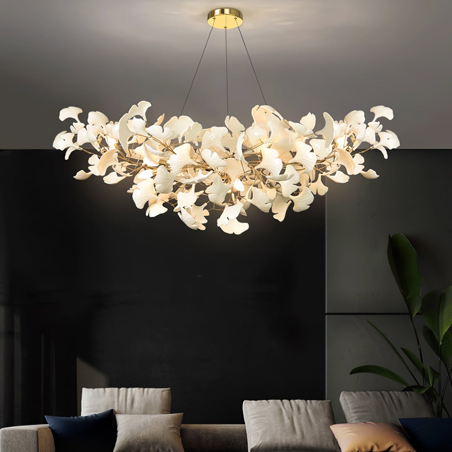 Lustre Gingko Élégant pour une Atmosphère Sophistiquée
