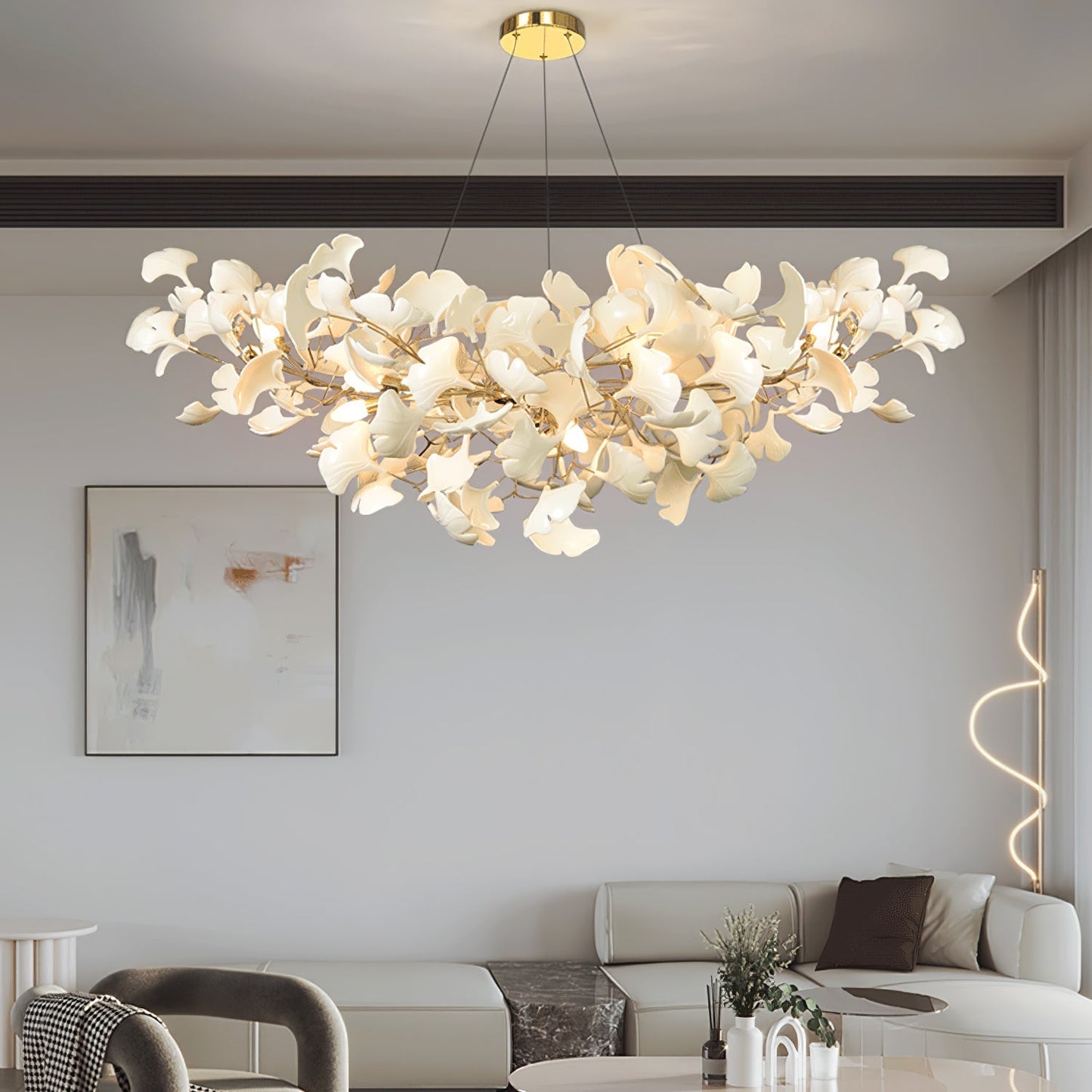 Lustre Gingko Élégant pour une Atmosphère Sophistiquée