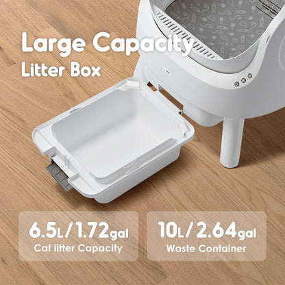 Hot Sale Gray Automatic Cat Litter Box PetPivot AutoScooper 11 for Large Multiple Cats