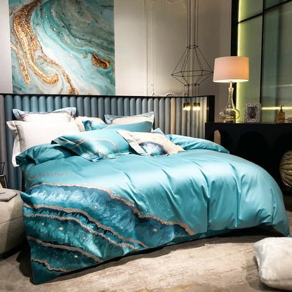 Whimsical Waters Duvet Cover Set (Long-staple Sateen Cotton)