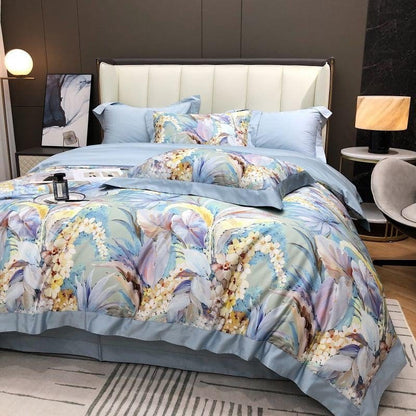 Hortensia Haven Duvet Cover Set (Long-Staple Sateen Cotton)