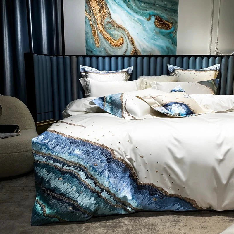 Whimsical Waters Duvet Cover Set (Long-staple Sateen Cotton)