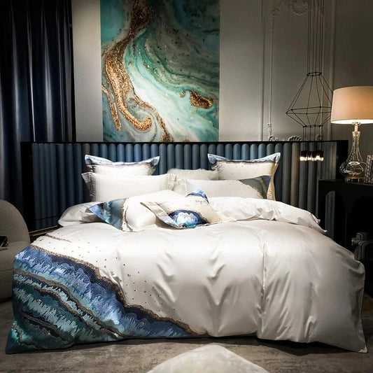 Whimsical Waters Duvet Cover Set (Long-staple Sateen Cotton)
