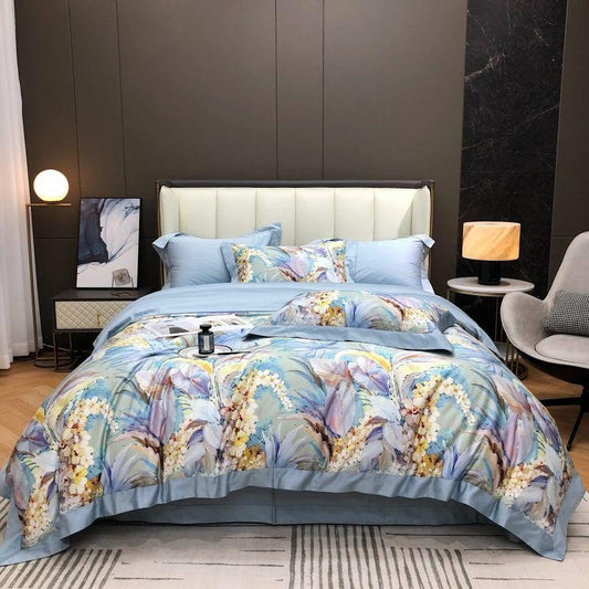 Hortensia Haven Duvet Cover Set (Long-Staple Sateen Cotton)