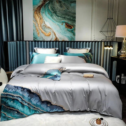 Whimsical Waters Duvet Cover Set (Long-staple Sateen Cotton)