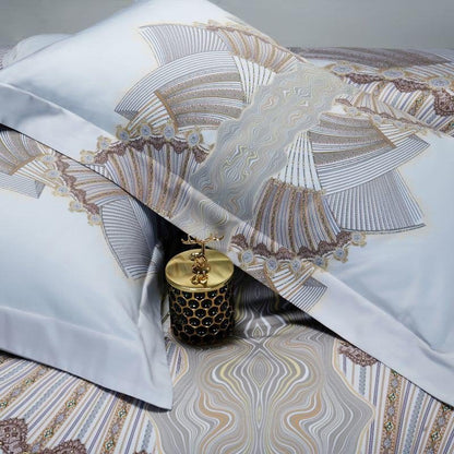 Silver Sails Duvet Cover Set (Long-staple Sateen Cotton)