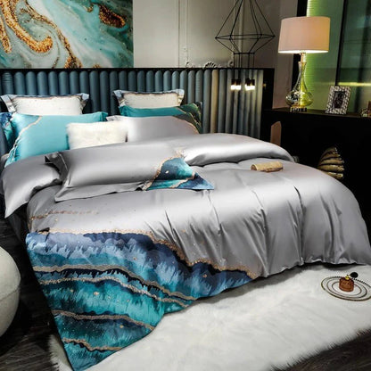 Whimsical Waters Duvet Cover Set (Long-staple Sateen Cotton)