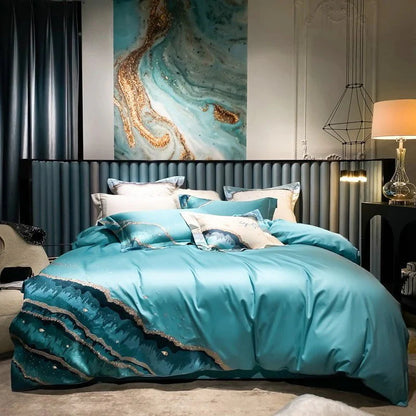 Whimsical Waters Duvet Cover Set (Long-staple Sateen Cotton)