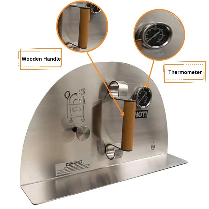 HPC Fire Door with Thermometer for Outdoor Pizza Oven
