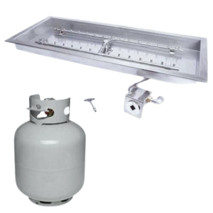 HPC Fire  H-Burner Rectangular Fire Pit Burner Insert