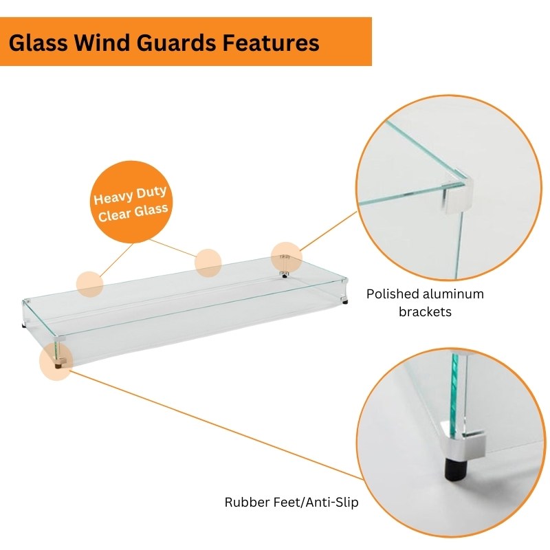 HPC Fire Linear Glass Wind Guards