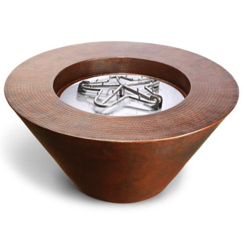 HPC Fire Mesa Hammered Copper Gas Fire Bowl