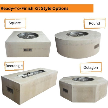 HPC Fire Ready-To-Finish Octagon Fire Pit Kit