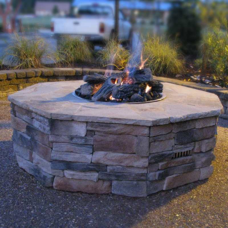 HPC Fire Ready-To-Finish Octagon Fire Pit Kit