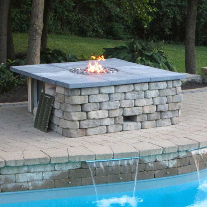 HPC Fire Ready-To-Finish Square Fire Pit Kit