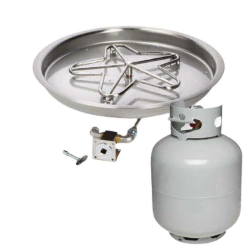 HPC Fire Round Bowl Fire Pit Burner Insert